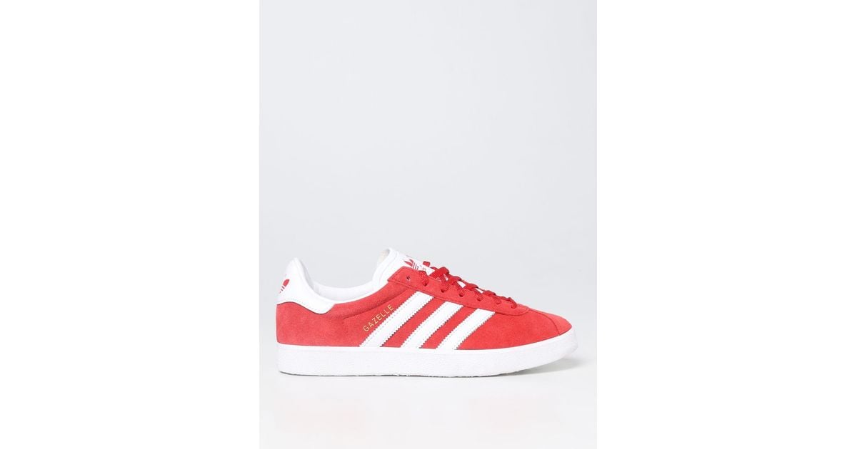 Adidas originals red suede hotsell gazelle trainers