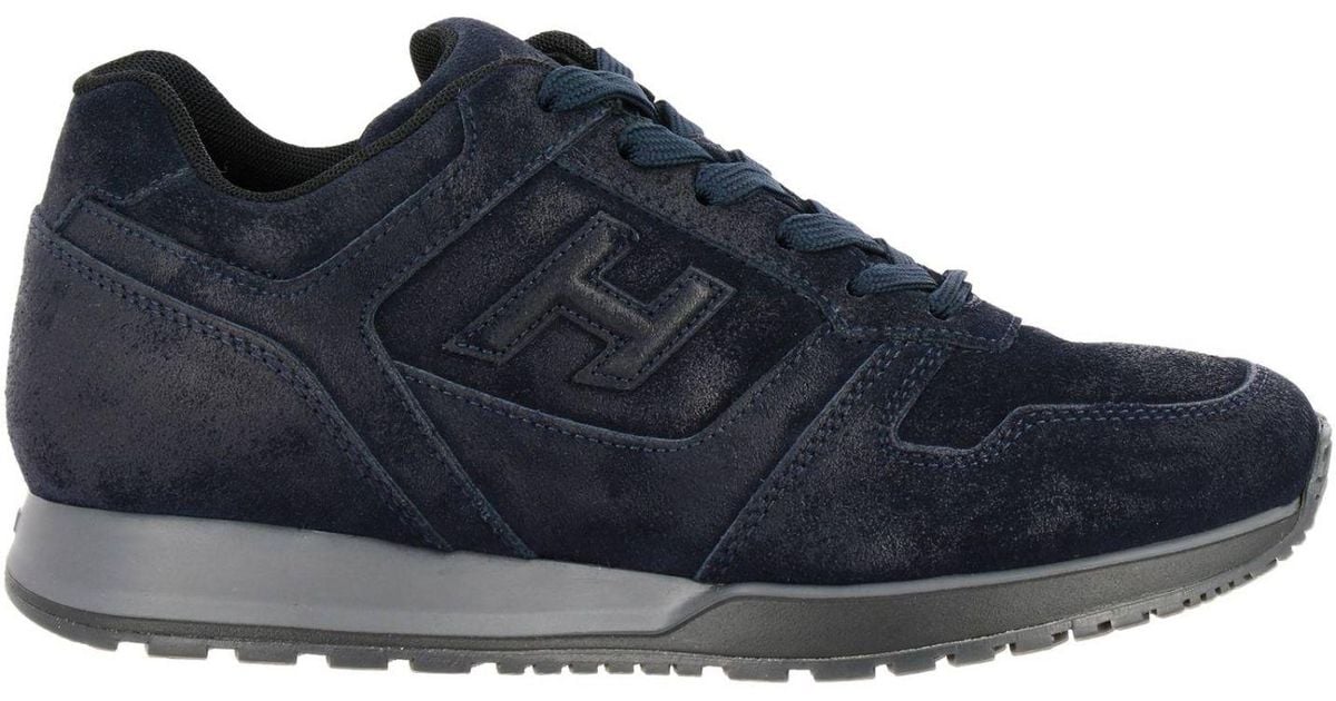Hogan Sneakers In Suede With H Flock in Blue for Men - Lyst