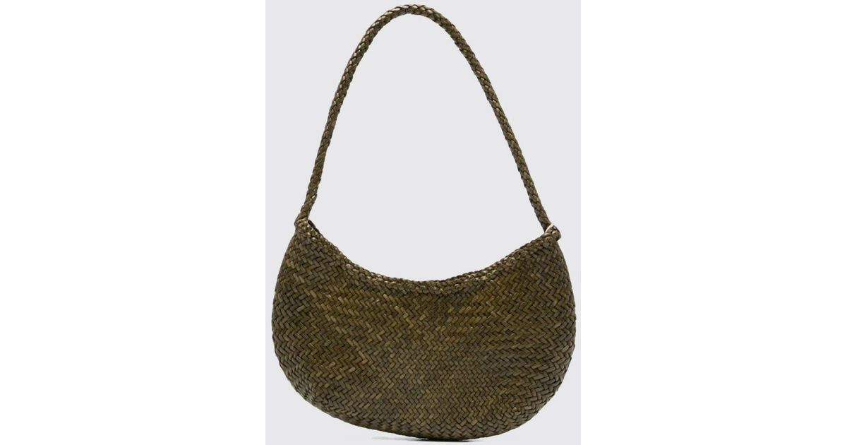 Dragon Diffusion Braided Leather Nova Luna Bag in Green | Lyst