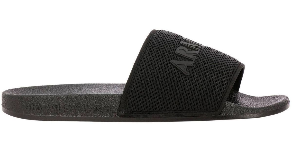 Armani Exchange Sandals Men in Black for Men - Lyst