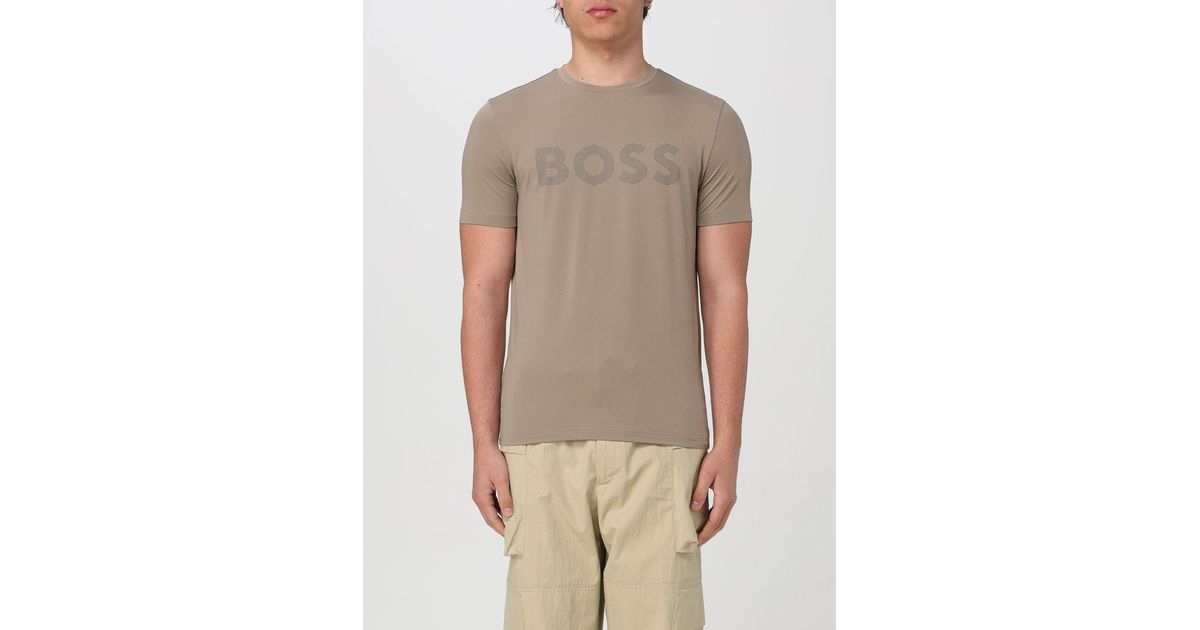 BOSS T-shirt in Natural for Men | Lyst UK