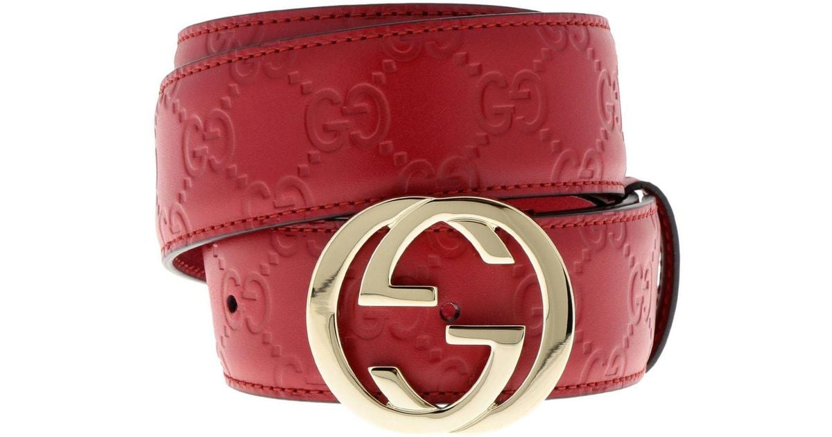 Gucci Belt Women in Red | Lyst