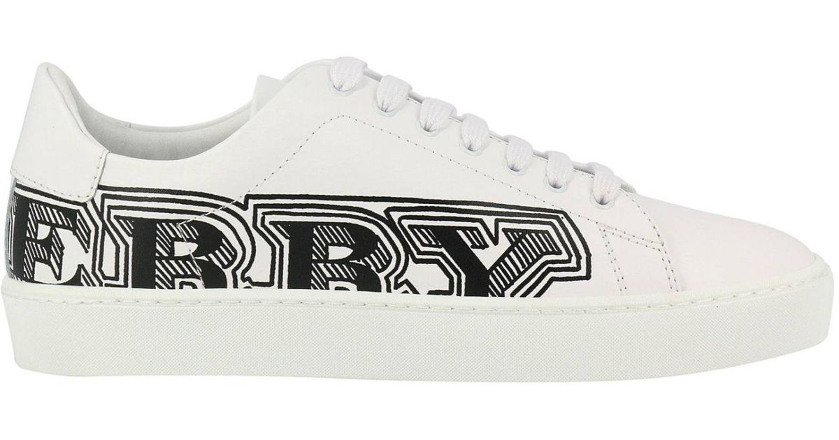 burberry white sneakers womens