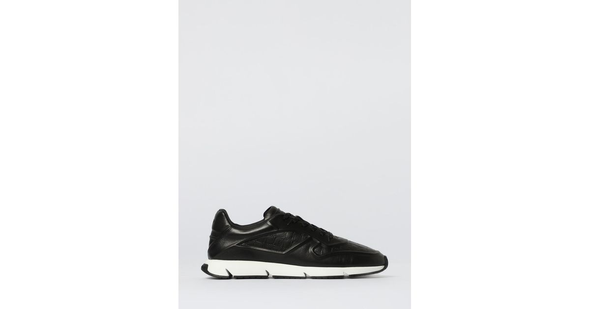 4US Sneakers Uomo Cesare Paciotti CY25W1366 – Tessuto Tecnico E Pelle, Suola Leggera, Dettagli A Contrasto, Colore Black