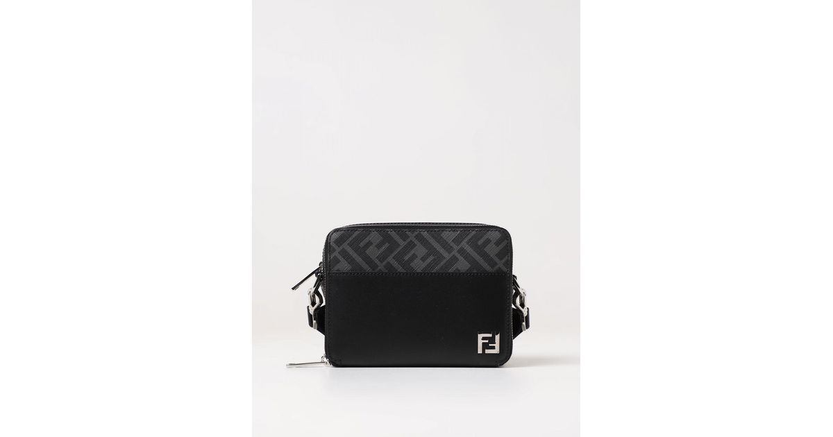Fendi FF Black Fabric Travel Bag (Clutch Bags,Box)