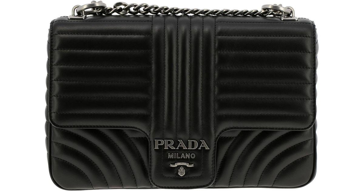 Diagramme Large Shoulder Bag In Smooth Quilted Leather IUCN Water