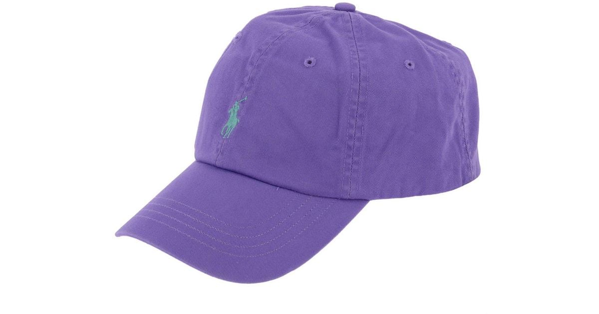 purple polo hat