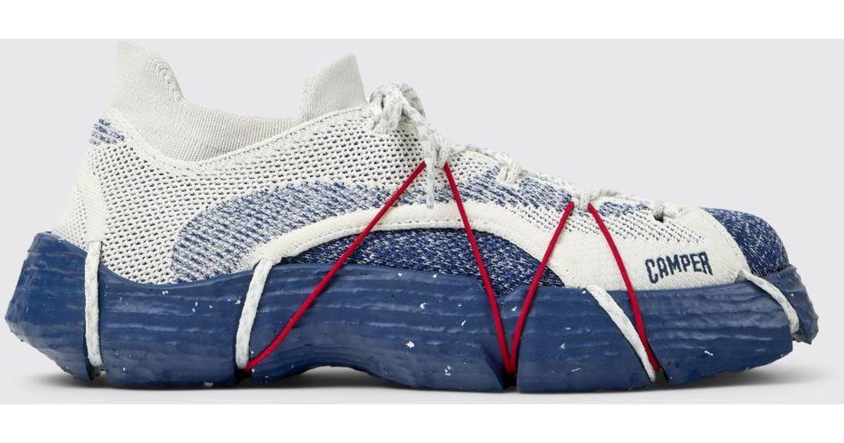 Red/blu Roko Camper Roku Recycled Polyester Knit Sneakers in Blue for Men | Lyst