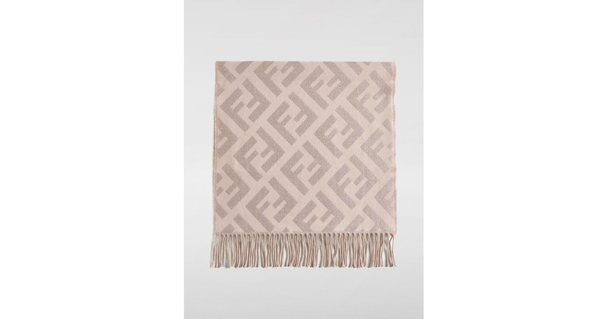 Fendi Ff Jacquard Fringed-Edge Scarf in Pink | Lyst UK Fendi Ff Jacquard Fringed-Edge Scarf in Pink | Lyst UK