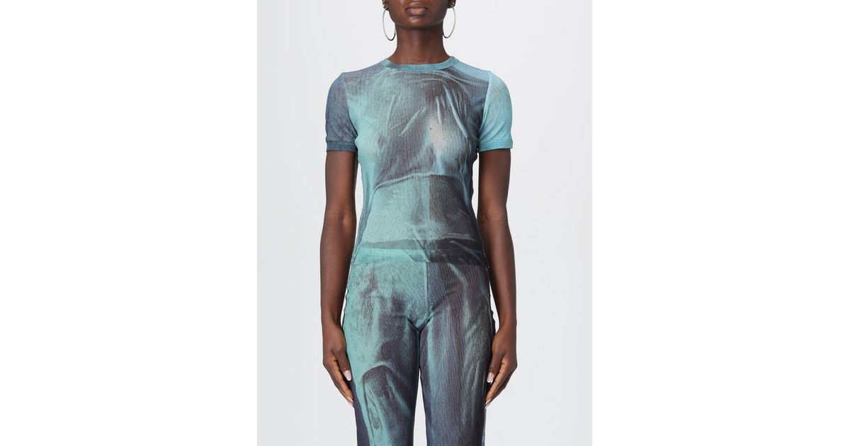 Jean Paul Gaultier Blue Sleeveless