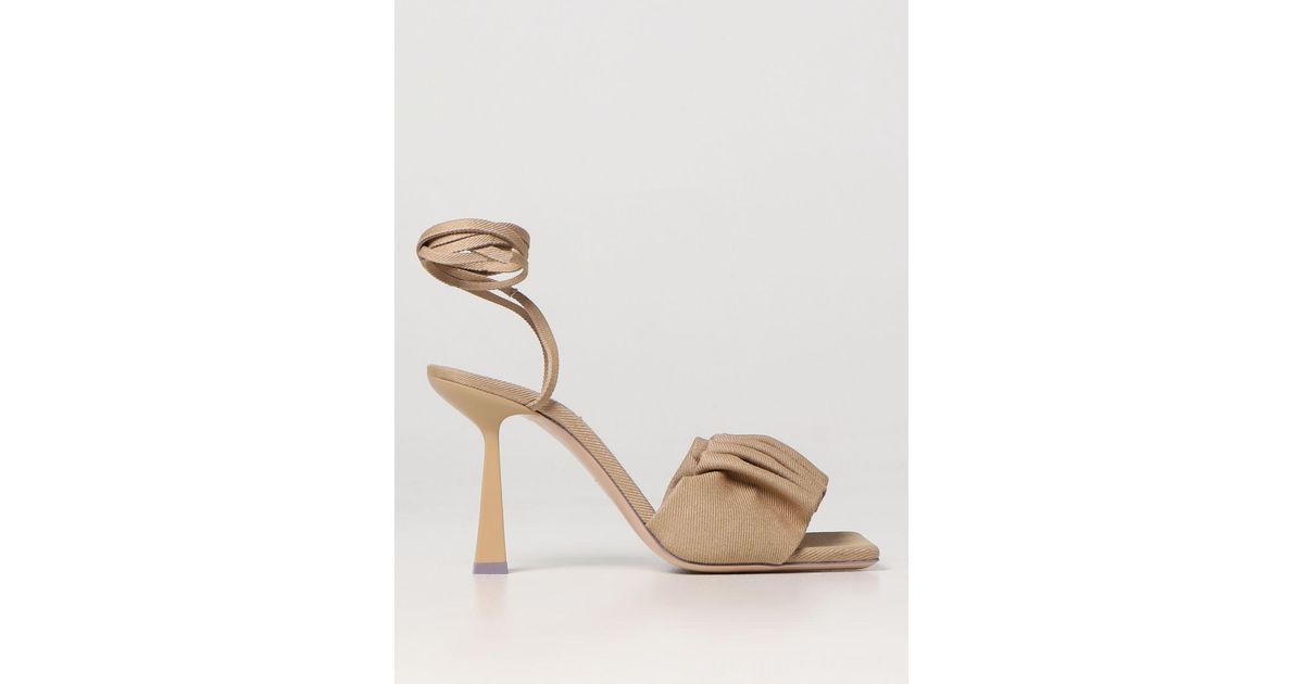 Sebastian Milano Heeled Sandals in Natural Lyst