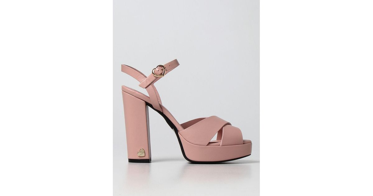 Love Moschino Flat Sandals | Lyst