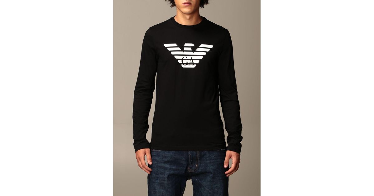 emporio armani black t shirt mens