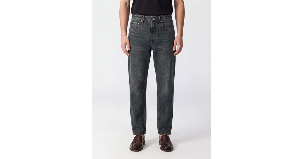 Rag & Bone Straight Fit Cotton Jeans With Five-Pocket Design in Black ...