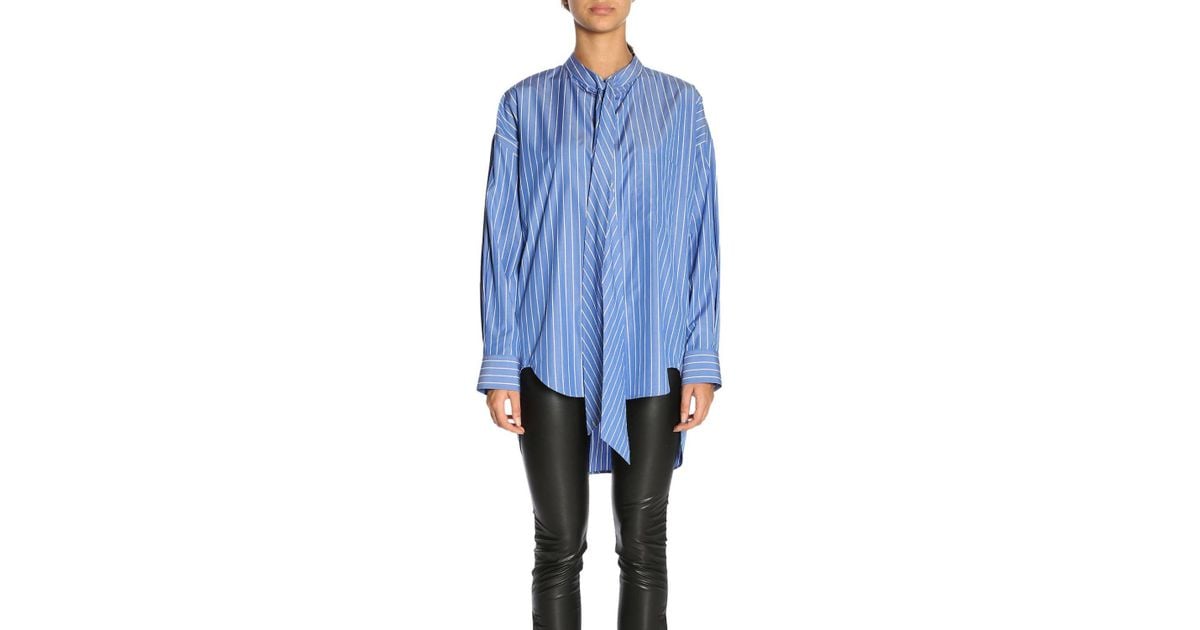 balenciaga t shirt womens blue