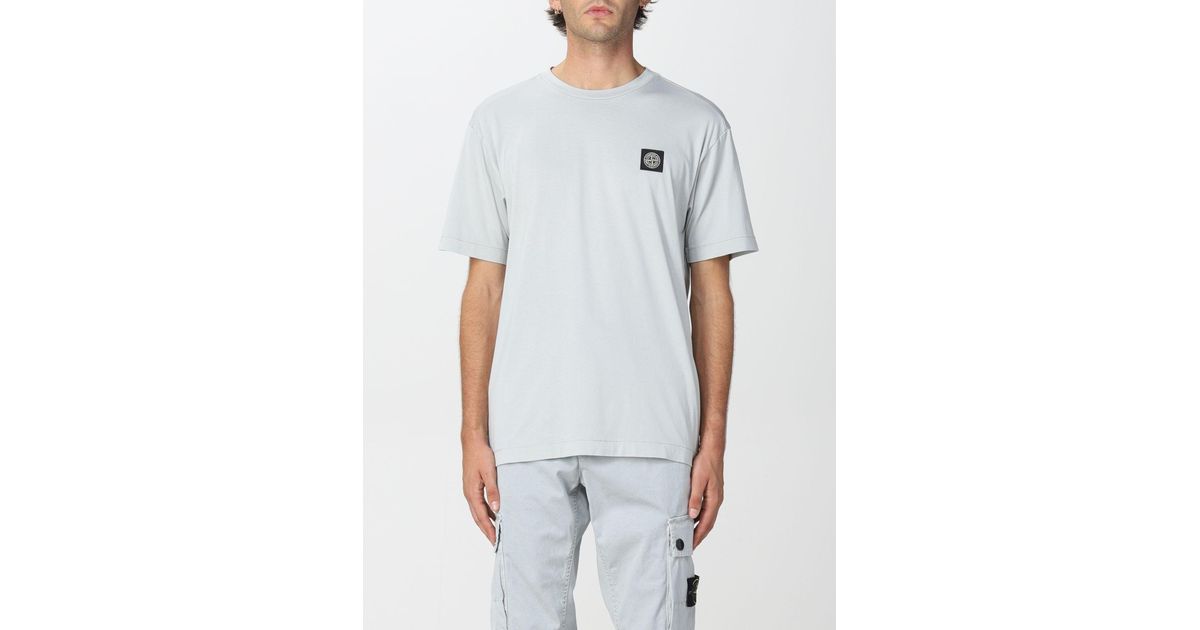 Stone Island T-shirt in Grey (Gray) for Men | Lyst