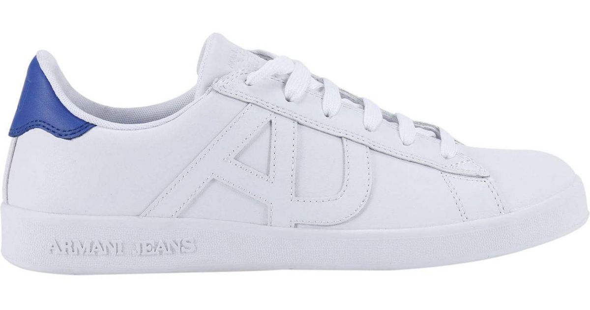 Armani Jeans Sneakers Men in White for 