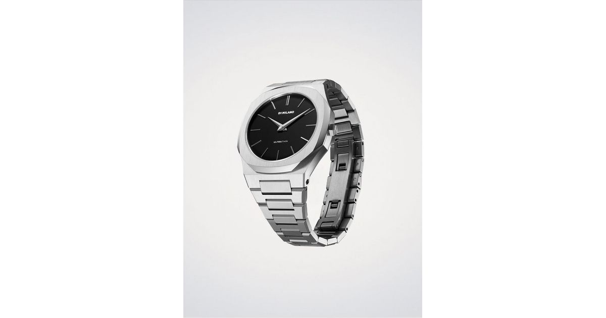 D1 Milano Ultra Thin Re_Silver 40 Mm Watch in White for Men | Lyst