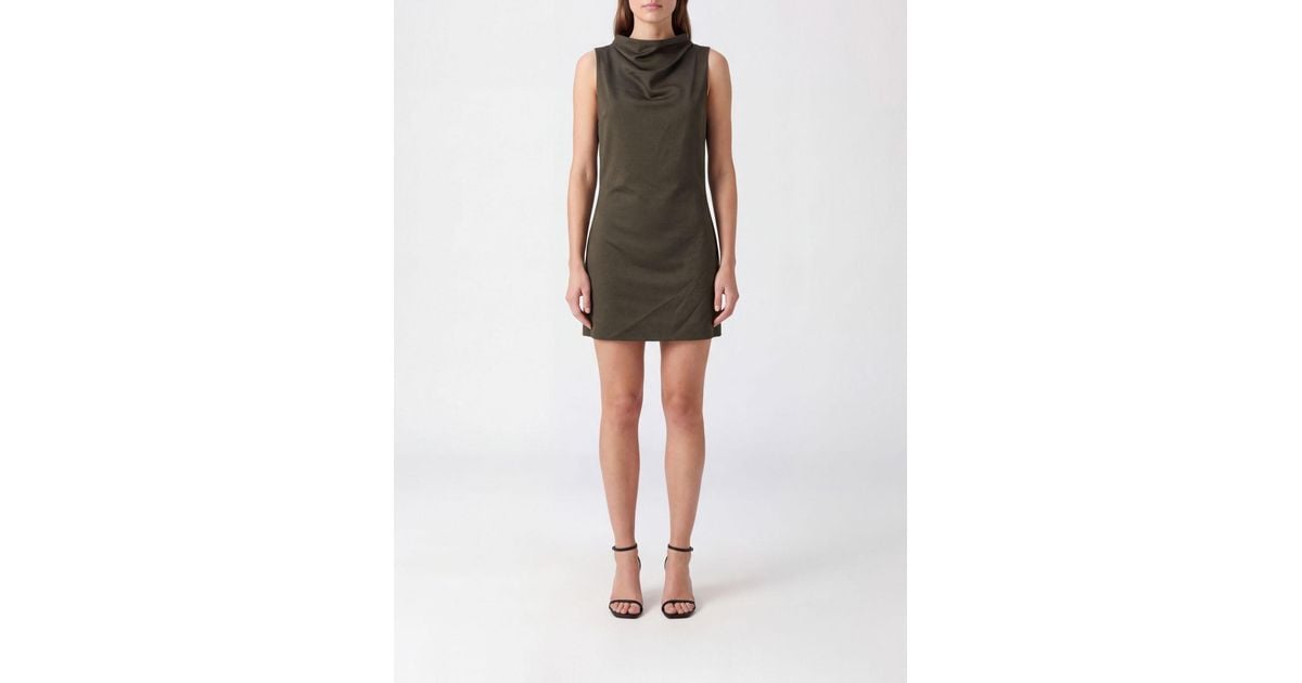KHAITE Astor Off-The-Shoulder Virgin Wool Sheath Mini Dress in Gray | Lyst