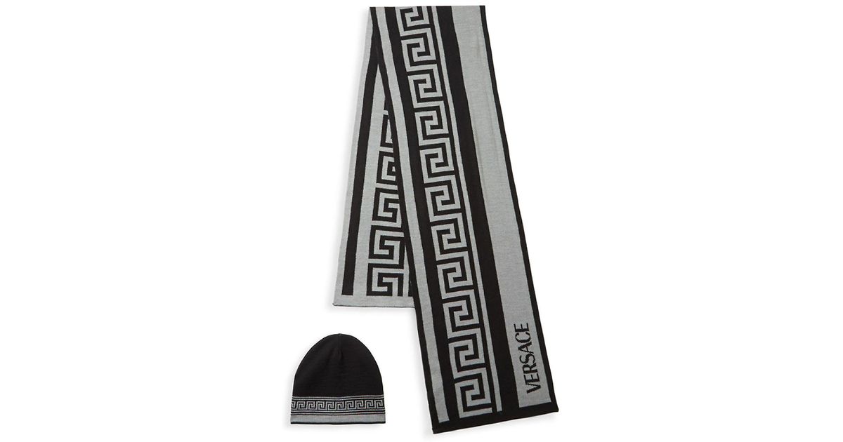 versace beanie and scarf