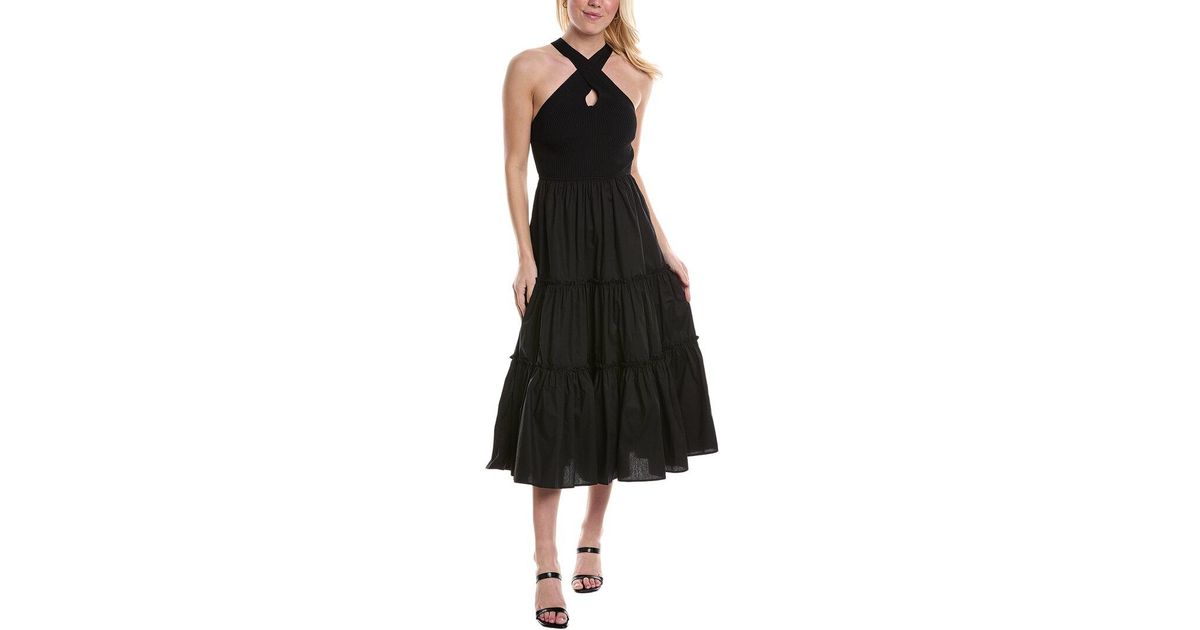 Central Park West Tiered Maxi Dress in Black Lyst