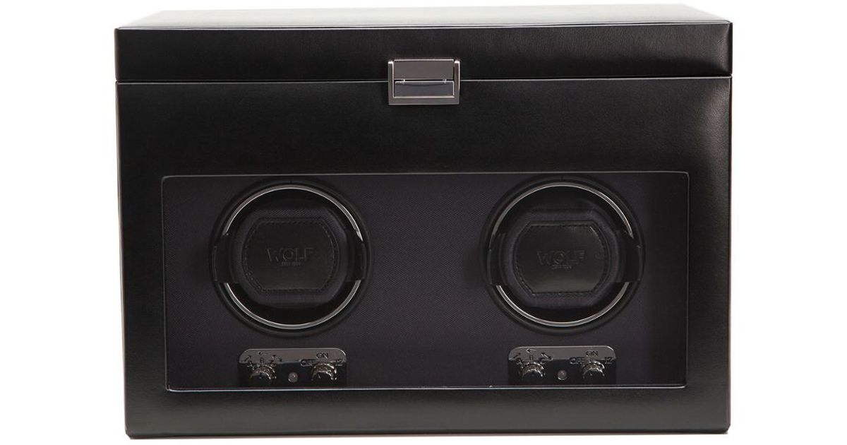 Wolf Heritage Double Winder in Black Lyst