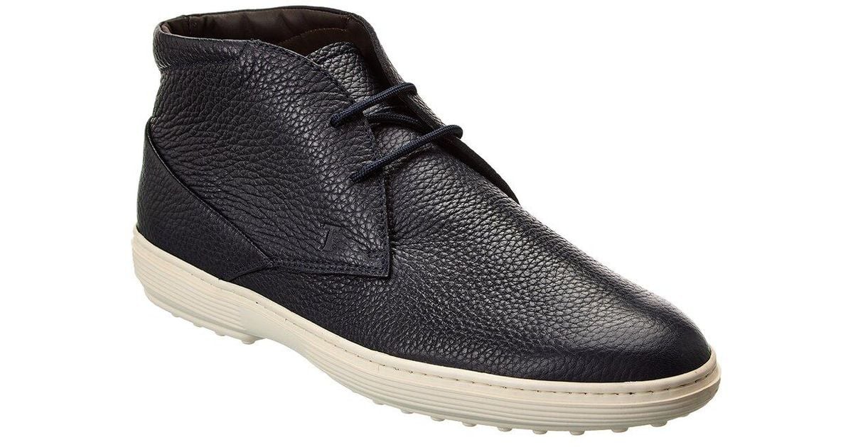 Tod's Polacco Peter Leather Sneaker in Black for Men | Lyst