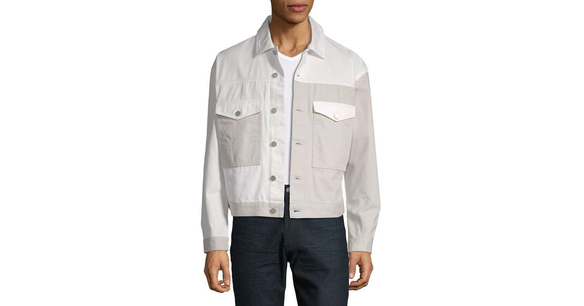 calvin klein jeans classic colorblock trucker jacket