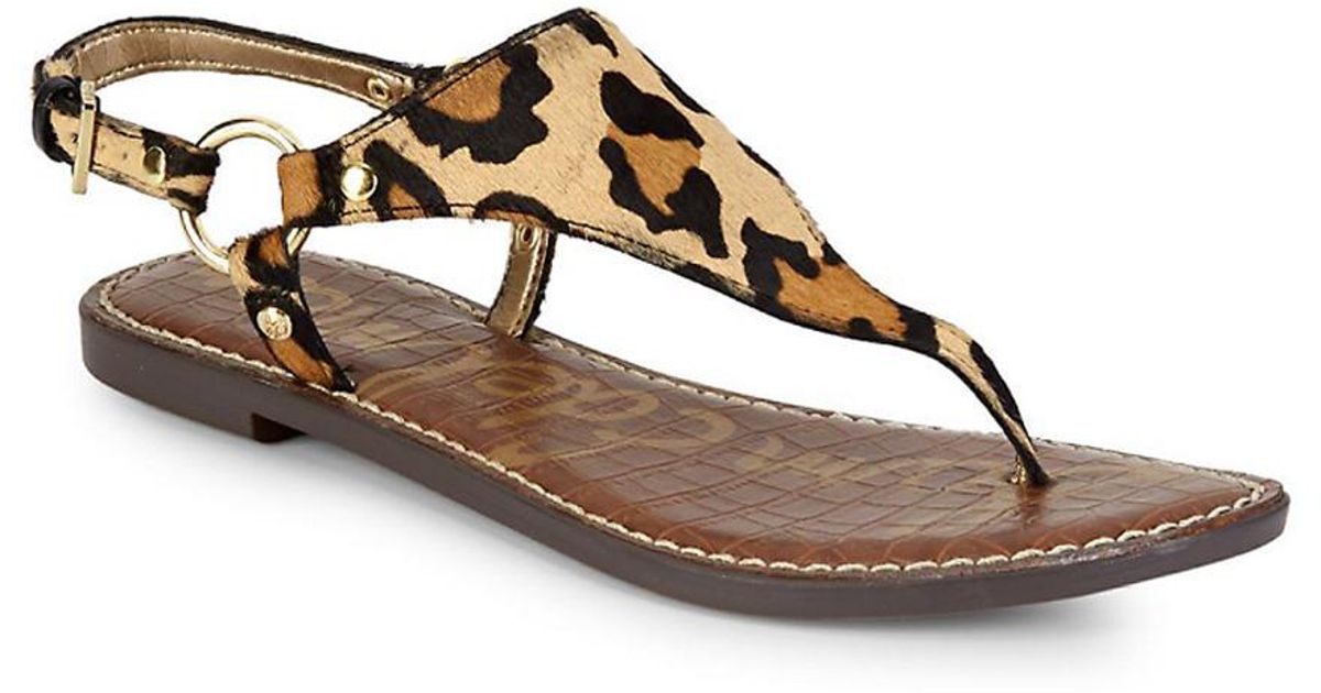 Greta Leopard Thong Sandal 