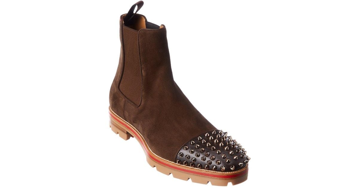 Christian louboutin clearance mens spiked boots