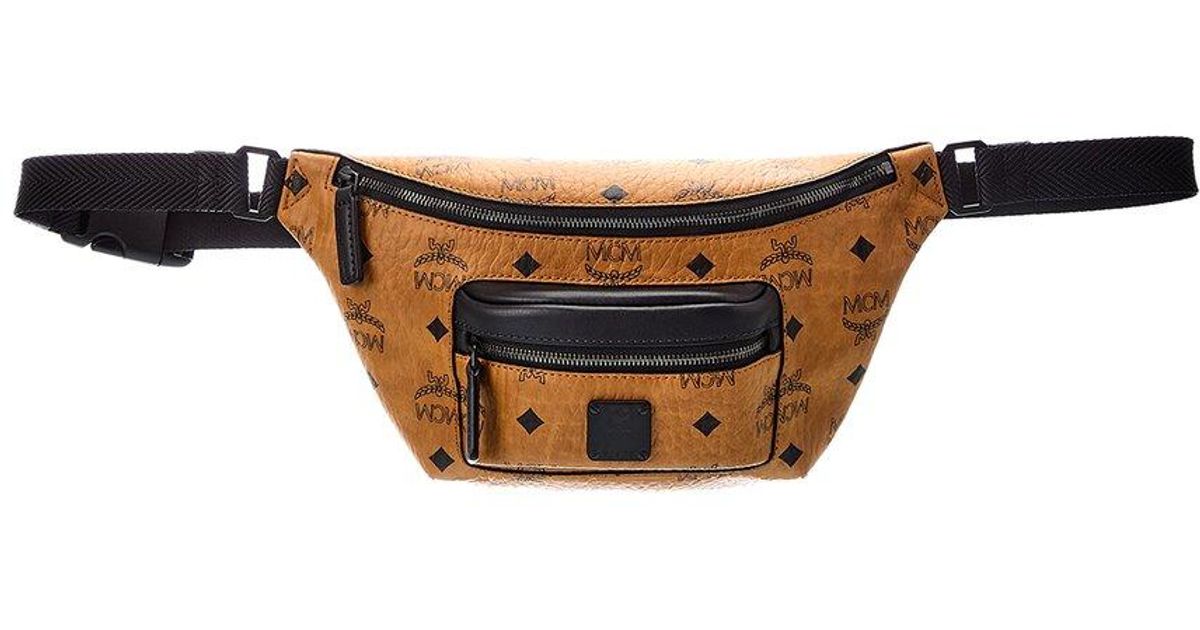 MCM Synthetic Fursten Visetos Belt Bag in Brown Lyst Canada