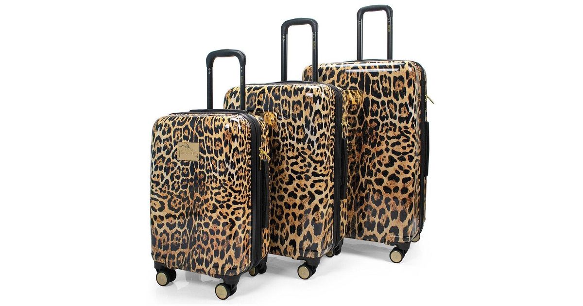 Badgley Mischka Synthetic Leopard Expandable Luggage Set | Lyst