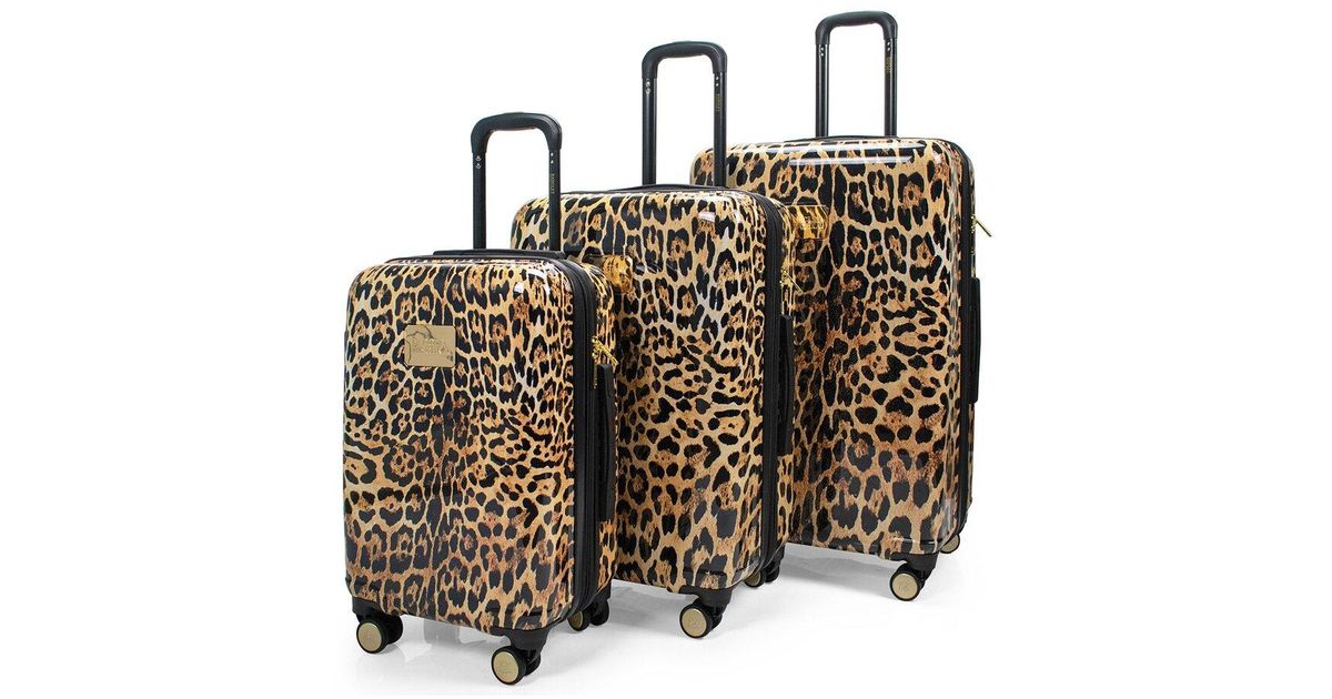 Badgley Mischka Synthetic Leopard Expandable Luggage Set Lyst