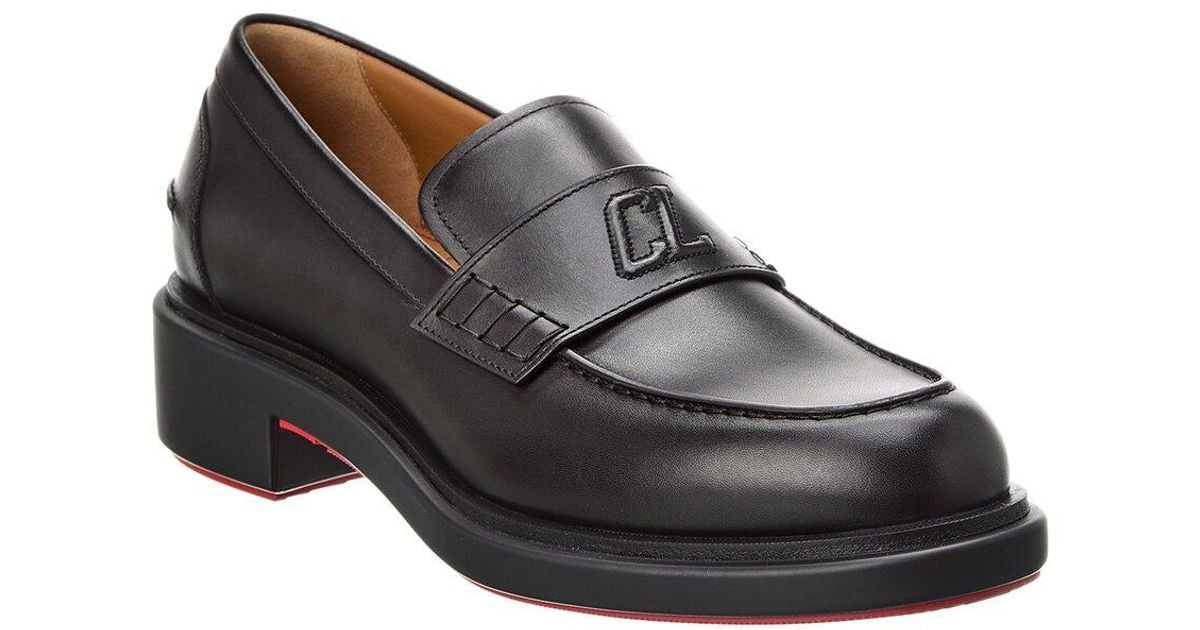 Christian Louboutin Urbino Moc Leather Loafer in Black for Men