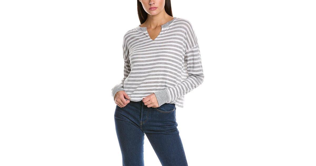 Michael Stars Cotton Delia Top in Grey (Gray) Save 36 Lyst