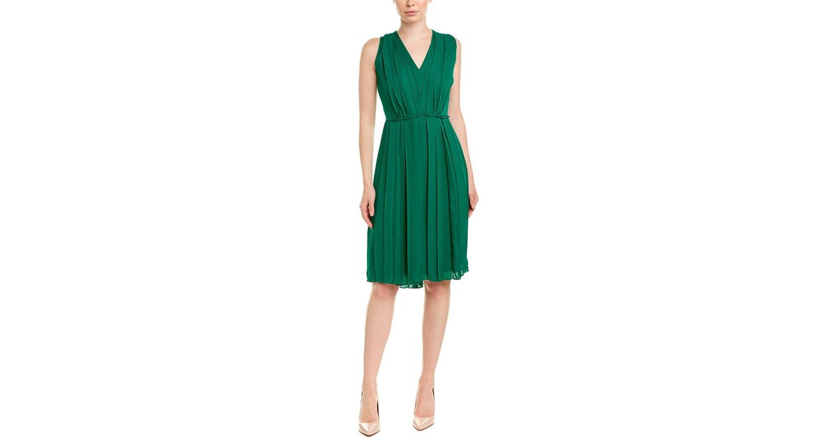 ESCADA Silk A-line Dress in Green - Lyst