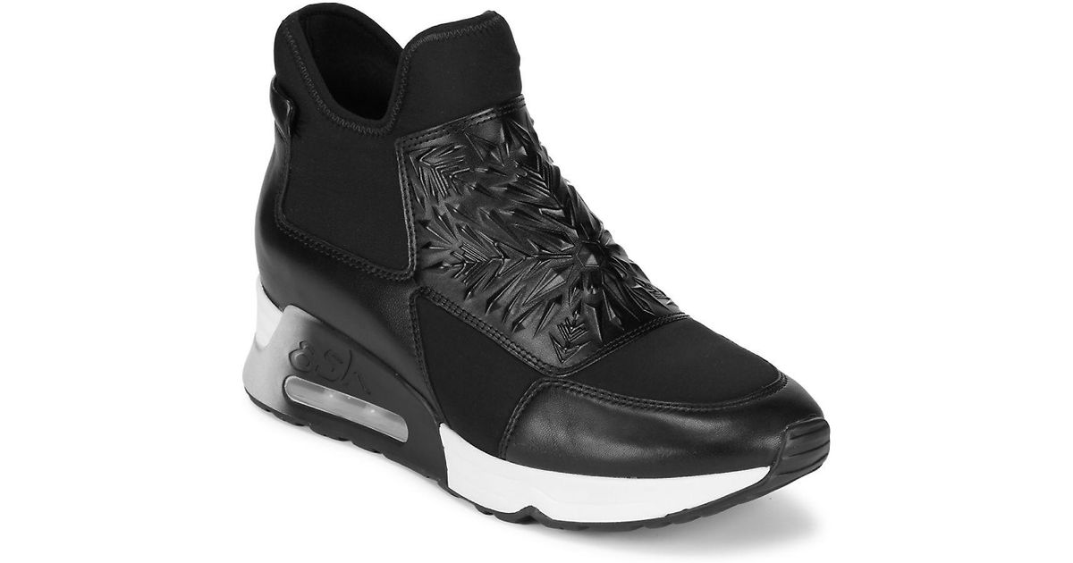 ash leather high top sneakers