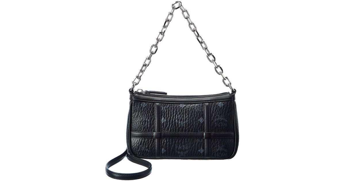 MCM Delmy Mini Visetos & Leather Shoulder Bag in Black Lyst UK