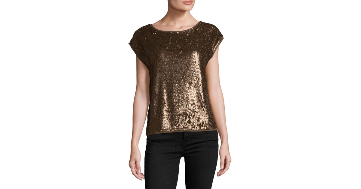 joie sequin top
