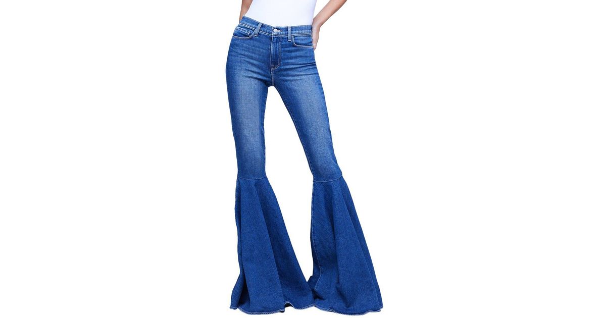 L'AGENCE Marty coated high-rise flared jeans