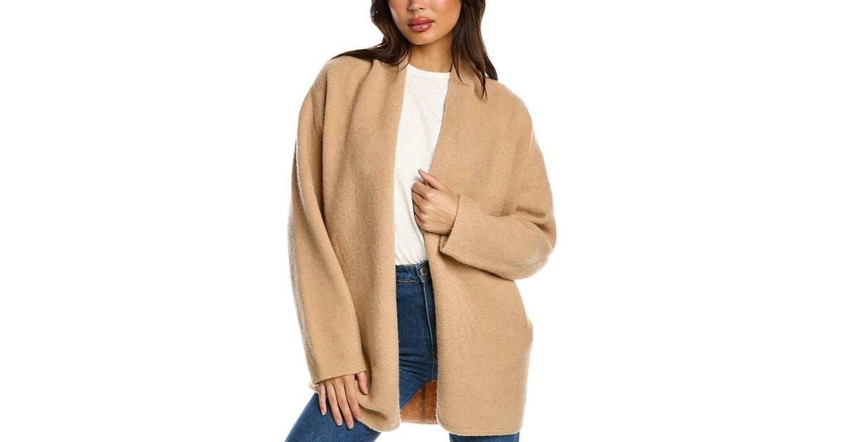 Vince drape clearance front wool cardigan