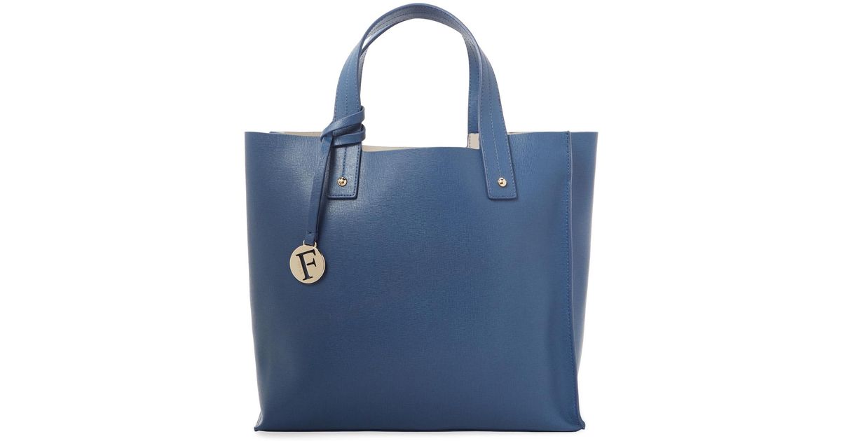 furla open saffiano leather tote