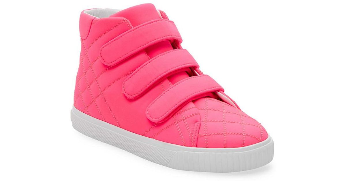neon pink high tops