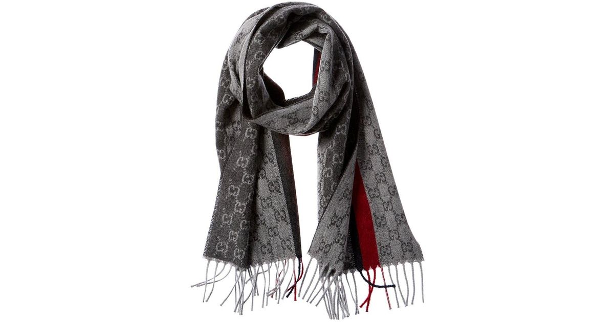 Gucci Cashmere & Wool-blend Scarf in Black for Men | Lyst