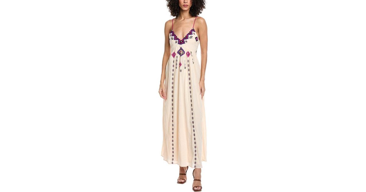Ba&sh Robe Poeme Maxi Dress in Natural | Lyst