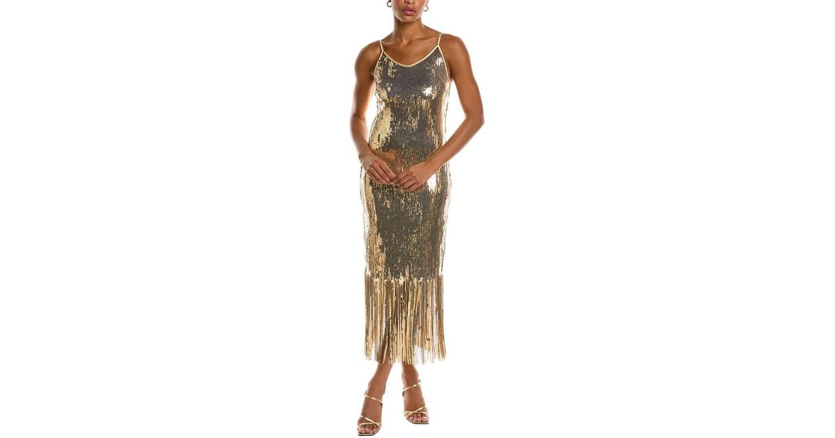 Nanette Lepore Nanette Deco Sequin Cocktail Dress in Metallic | Lyst