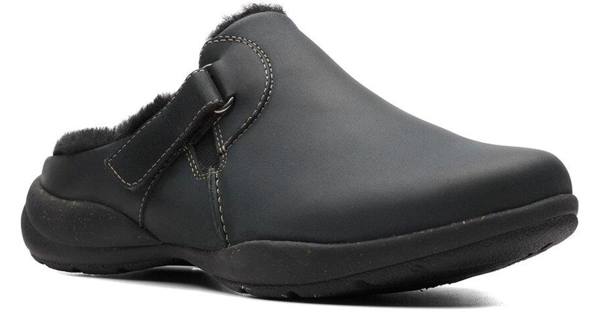 clarks coling boss black leather