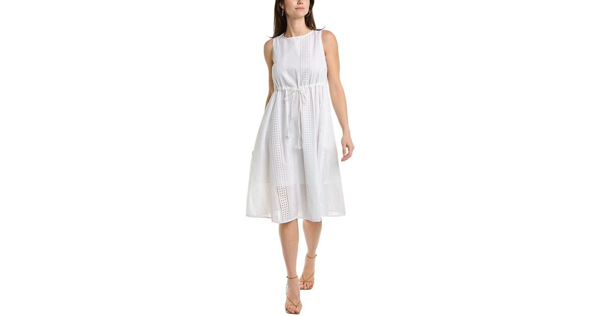 Marella Neptune Midi Dress in White | Lyst