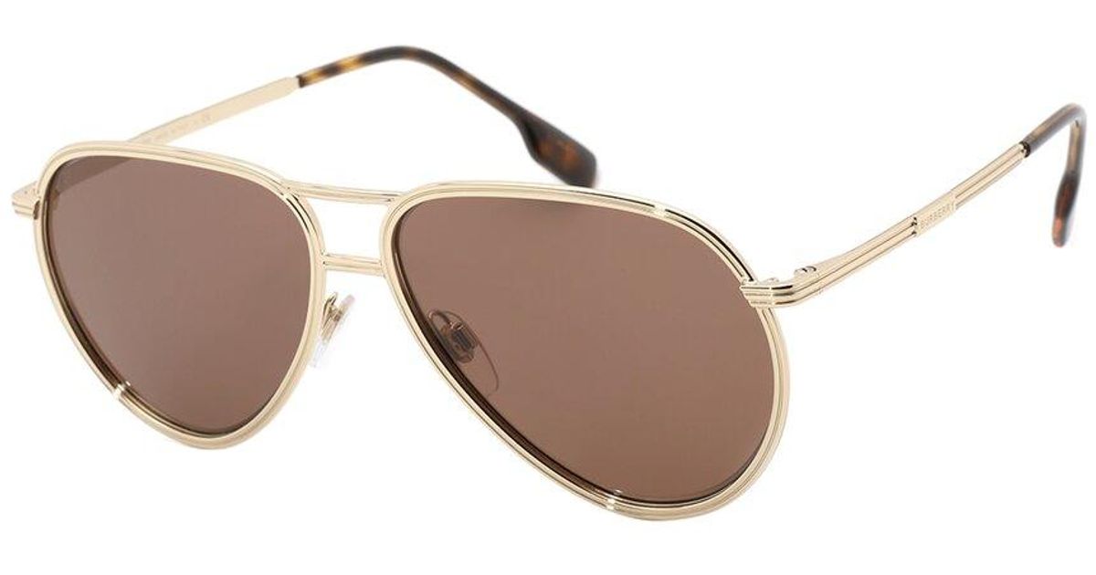 Burberry Be3135 59mm Sunglasses in Gold (Metallic) for Men Save 10
