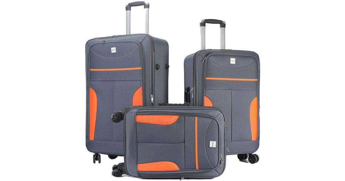 Izod Janna Soft Shell Designer 3pc Expandable Luggage Set in Blue Lyst